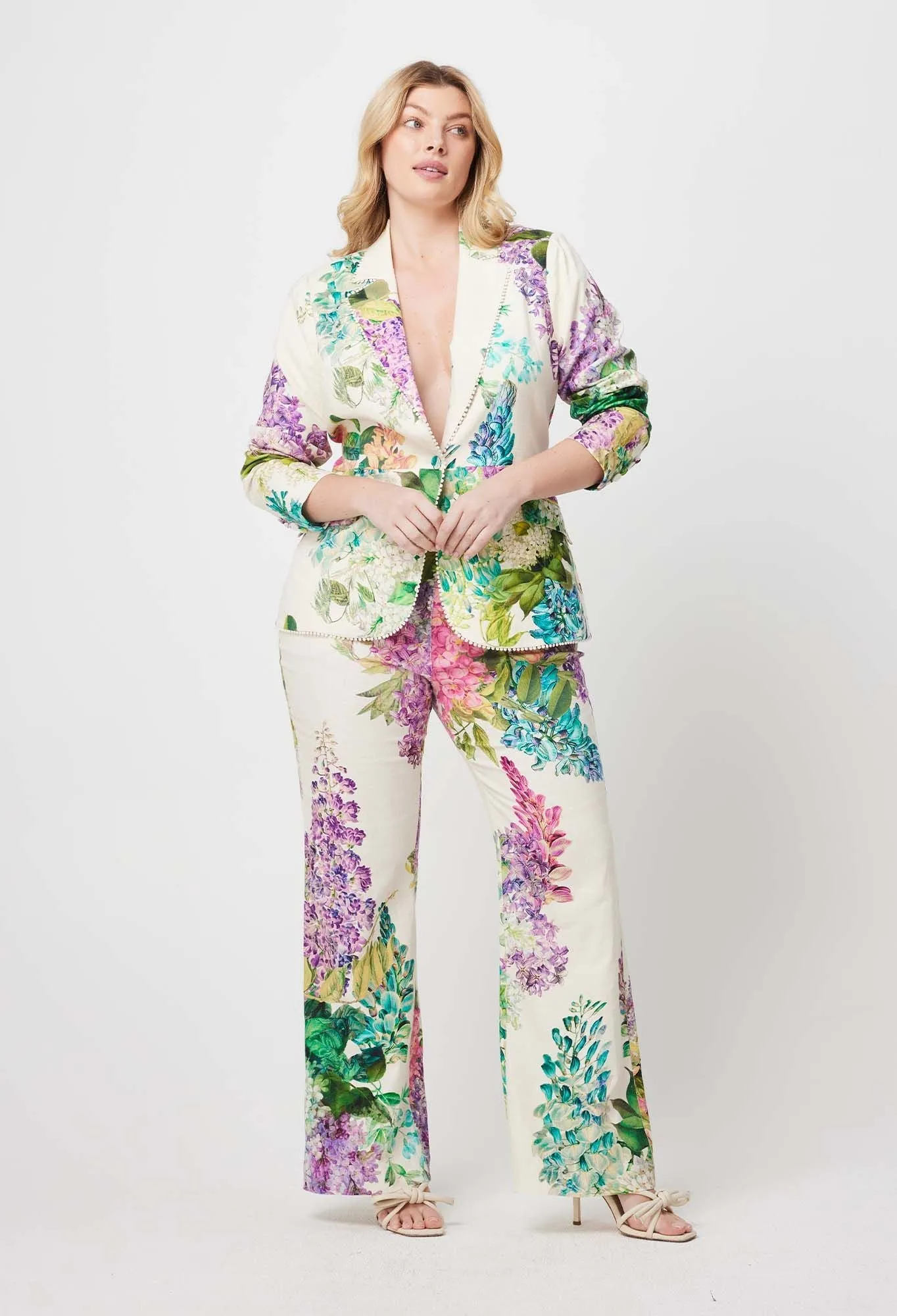 Once Was - Bahia Stretch Linen Viscose Blazer - Wisteria Alba