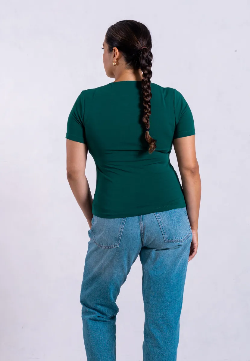 Organic Cotton Crew T-Shirt, Evergreen