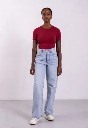 Organic Cotton Crew T-Shirt, Ruby Wine
