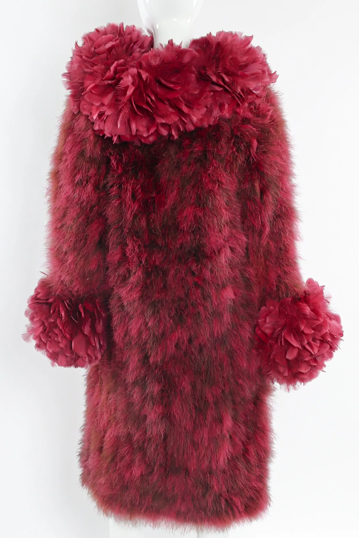 Ostrich Turkey Feather Coat