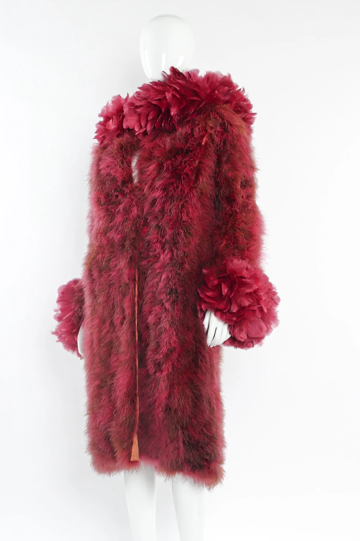 Ostrich Turkey Feather Coat