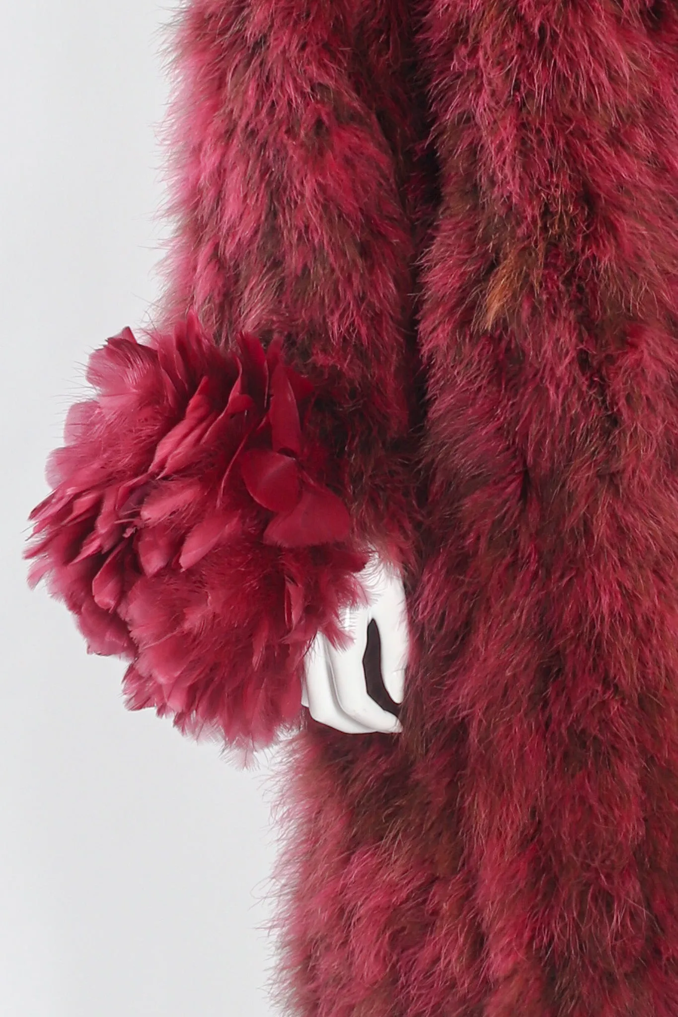 Ostrich Turkey Feather Coat