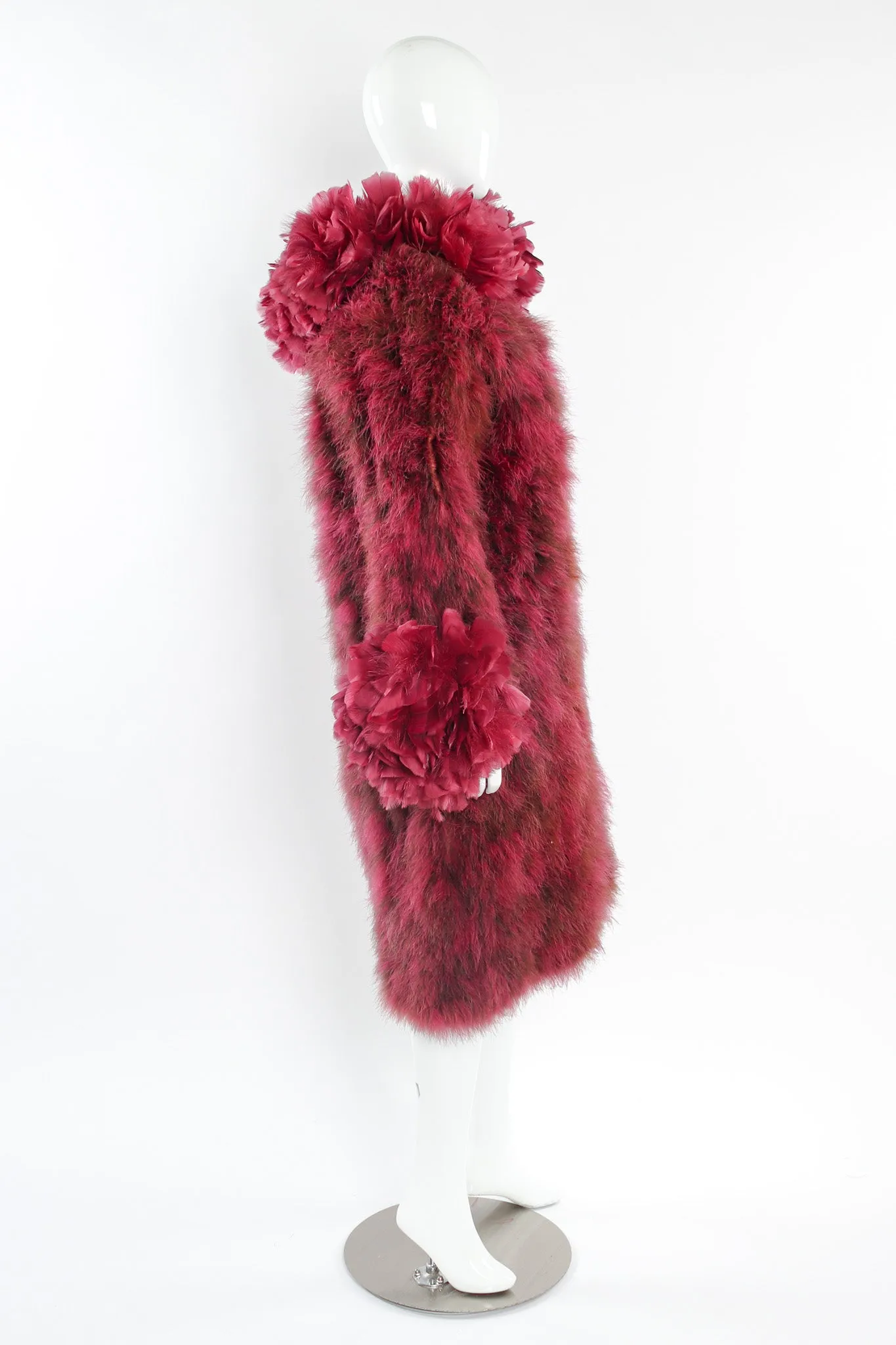 Ostrich Turkey Feather Coat
