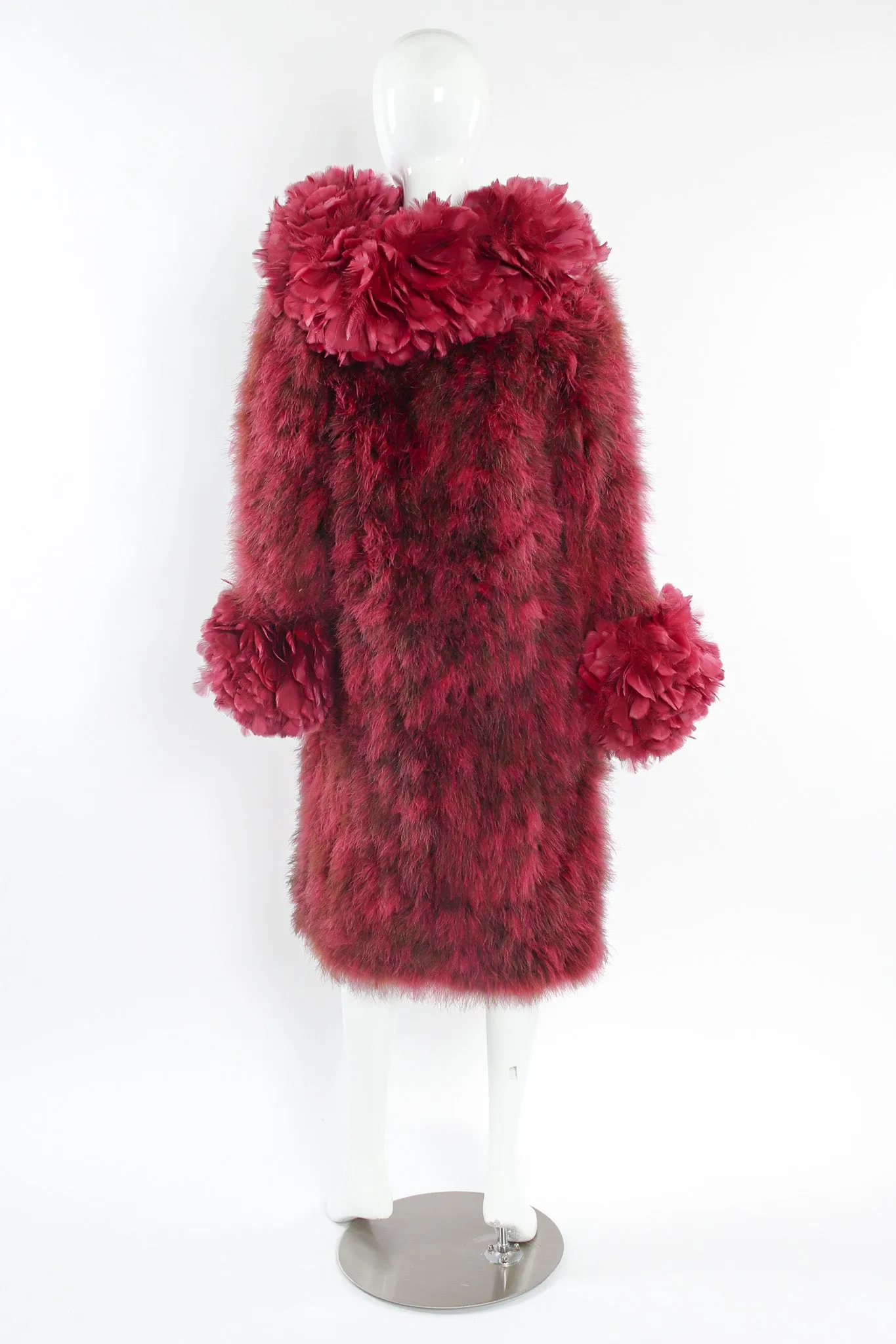 Ostrich Turkey Feather Coat