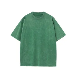 OVERSIZE ACID WASH T-SHIRT - GREEN