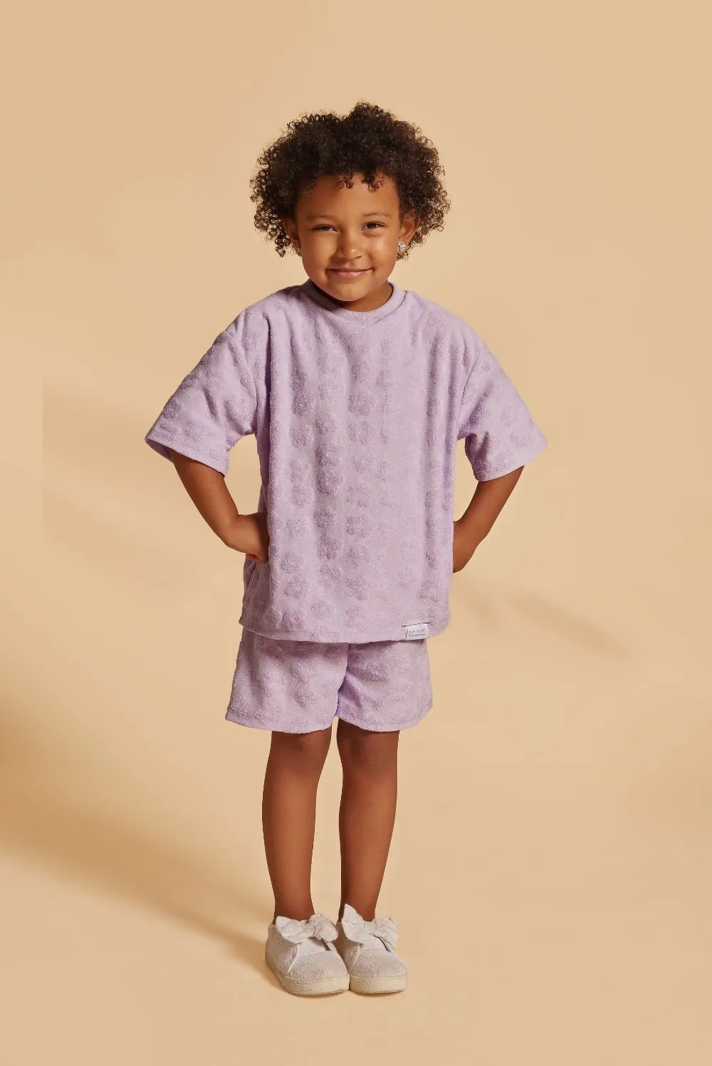 Oversize T-Shirt | Lavender Macaron Flowers