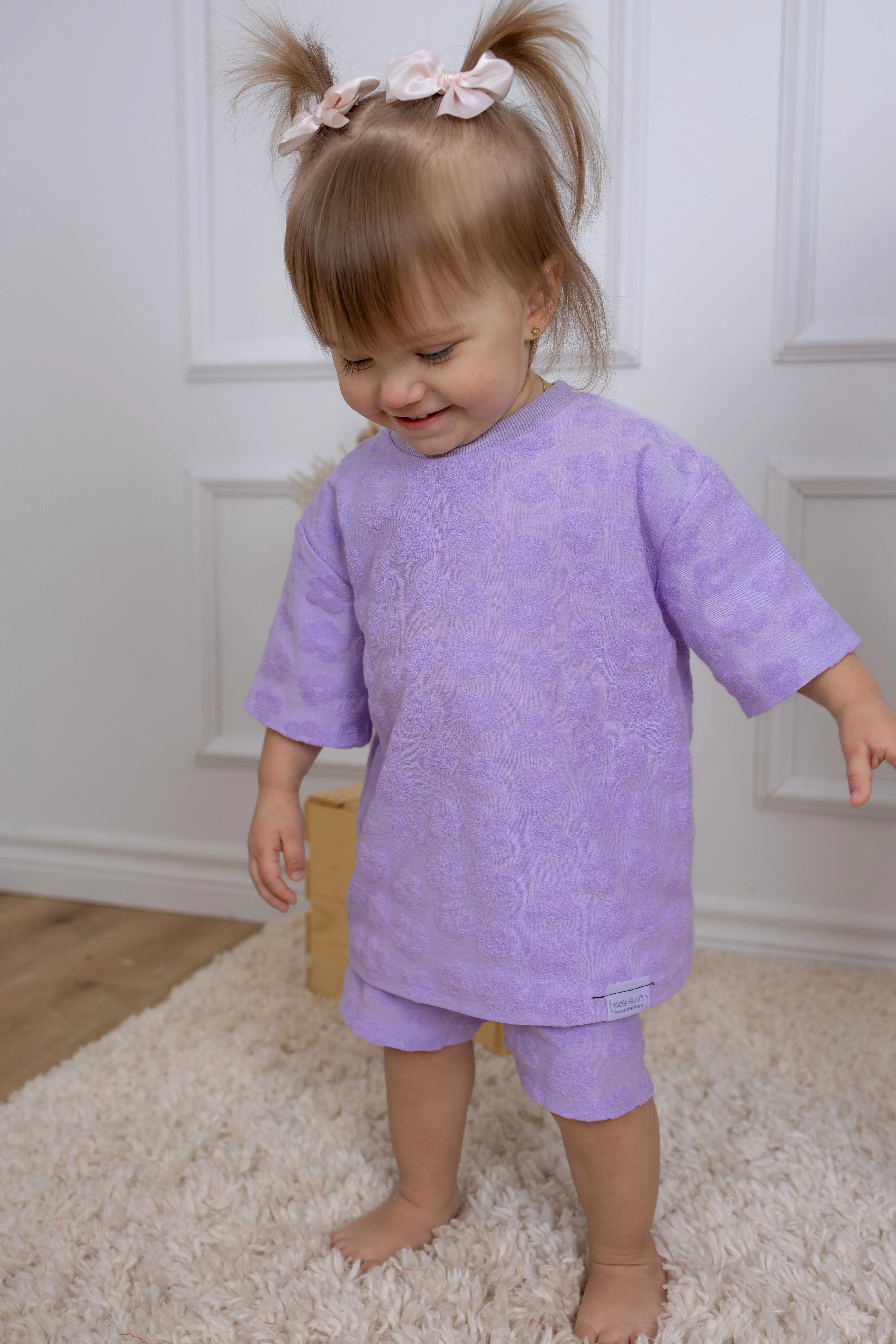 Oversize T-Shirt | Lavender Macaron Flowers