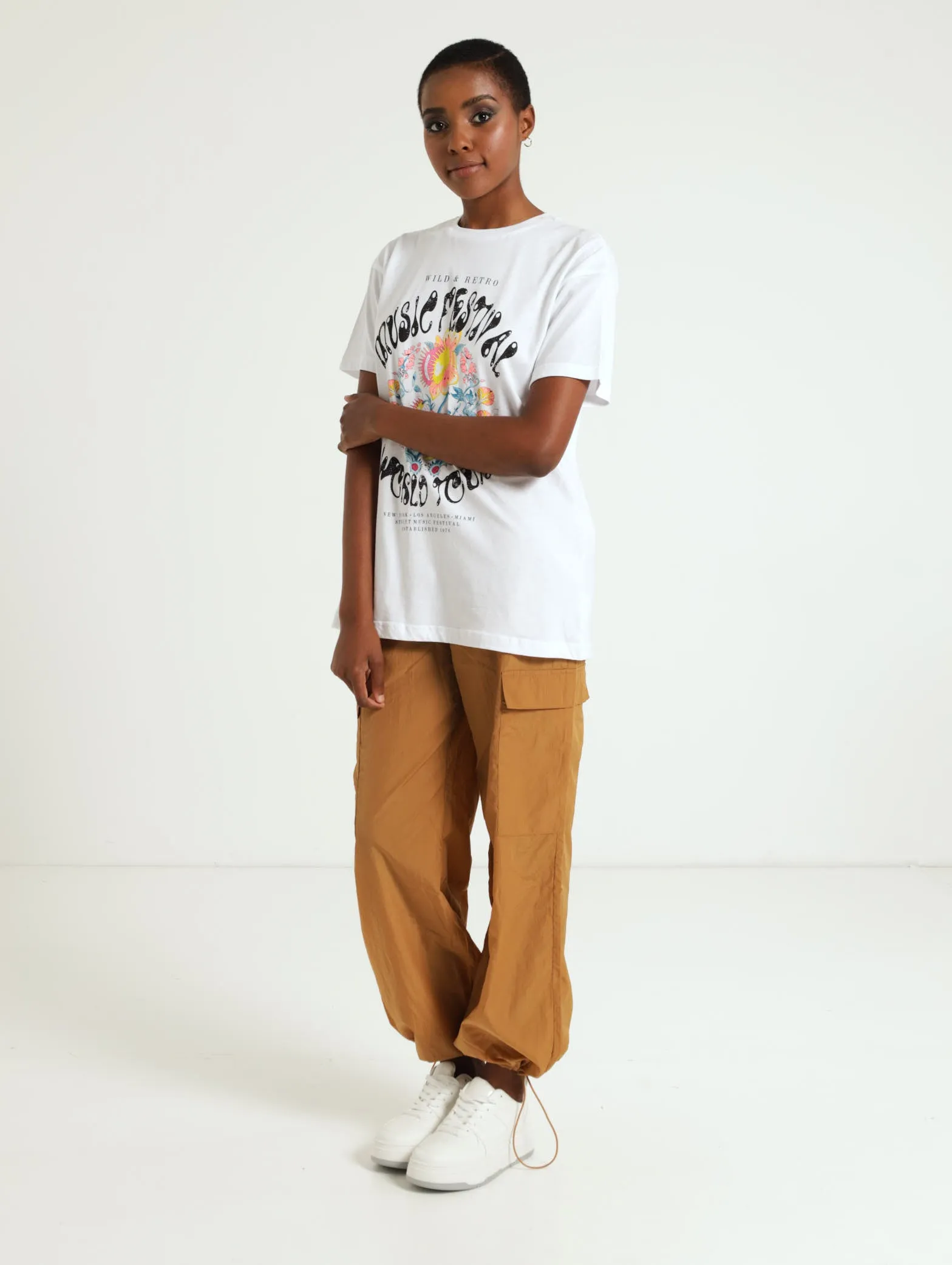 Oversized Dragon Tee - White