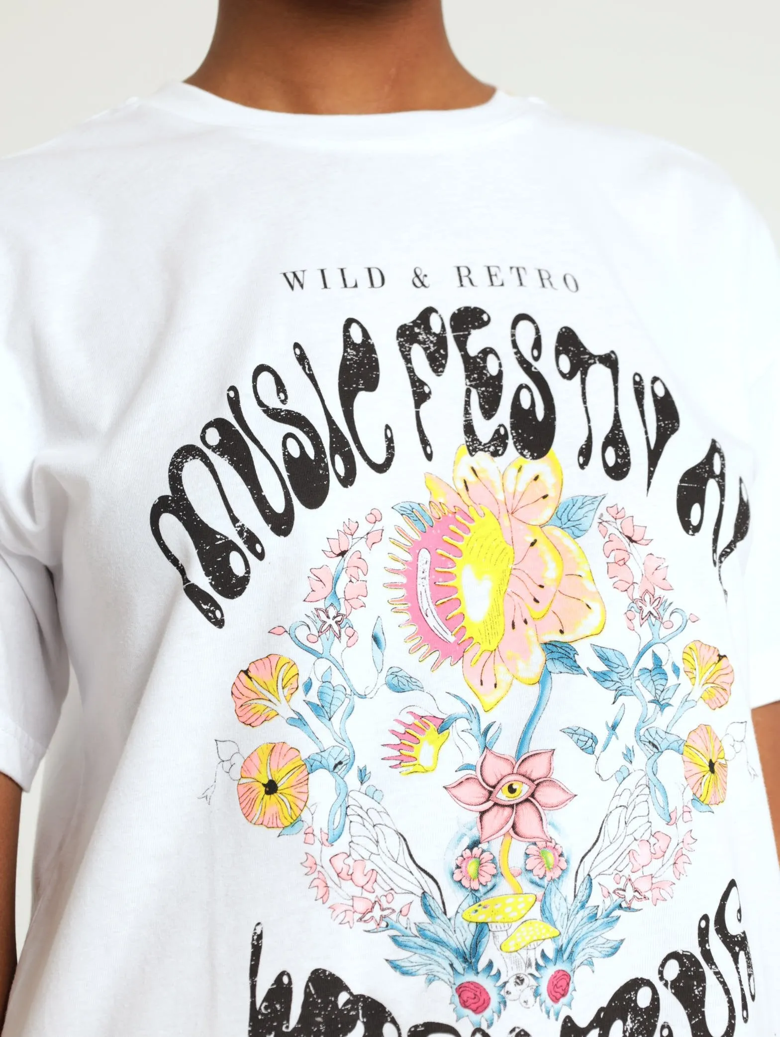 Oversized Dragon Tee - White