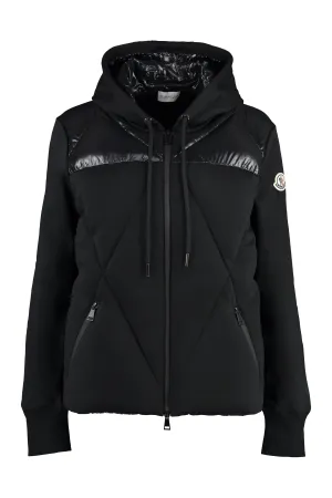 Padded front panel full-zip track-jacket