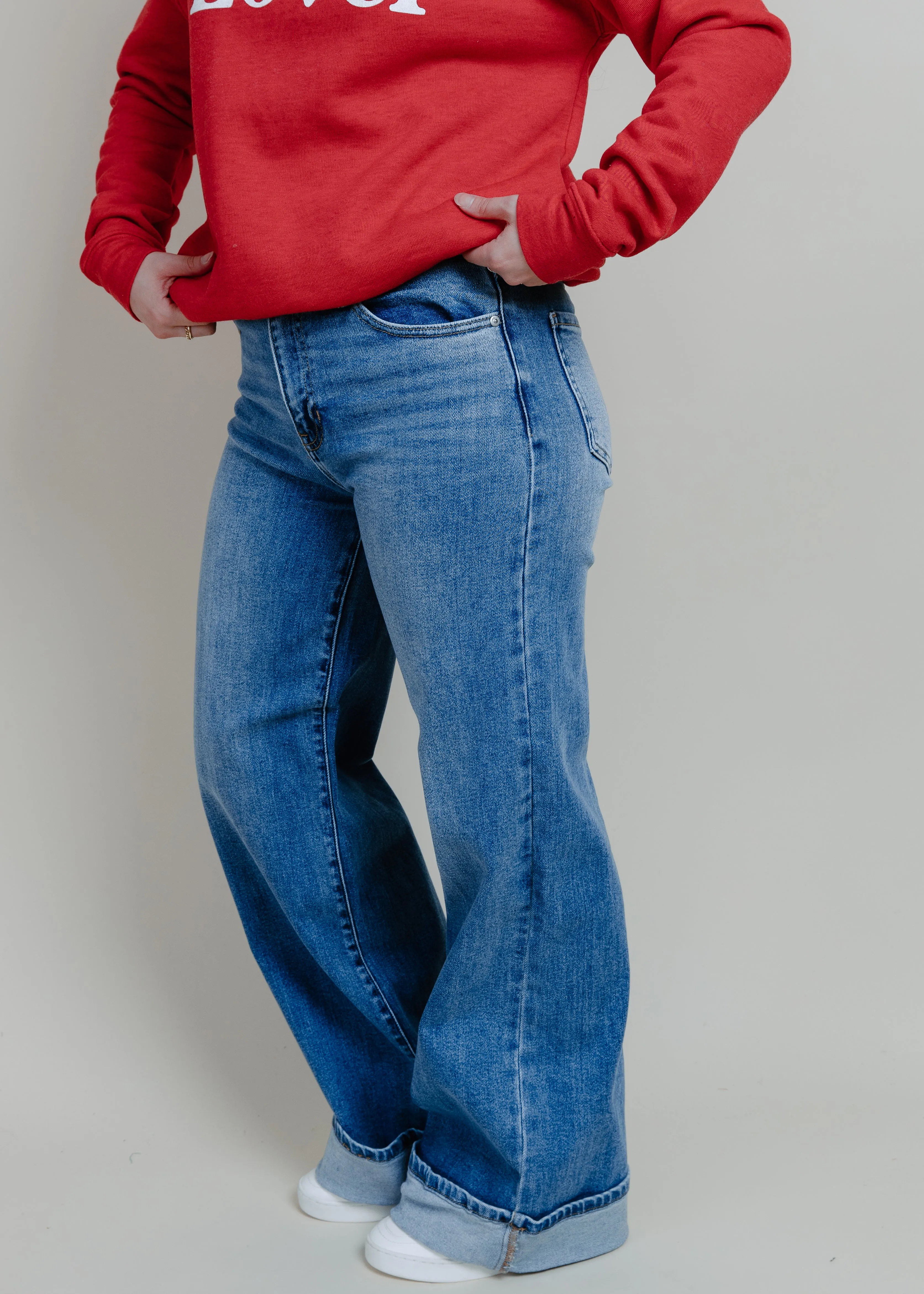 Palazzo Cuffed Jean