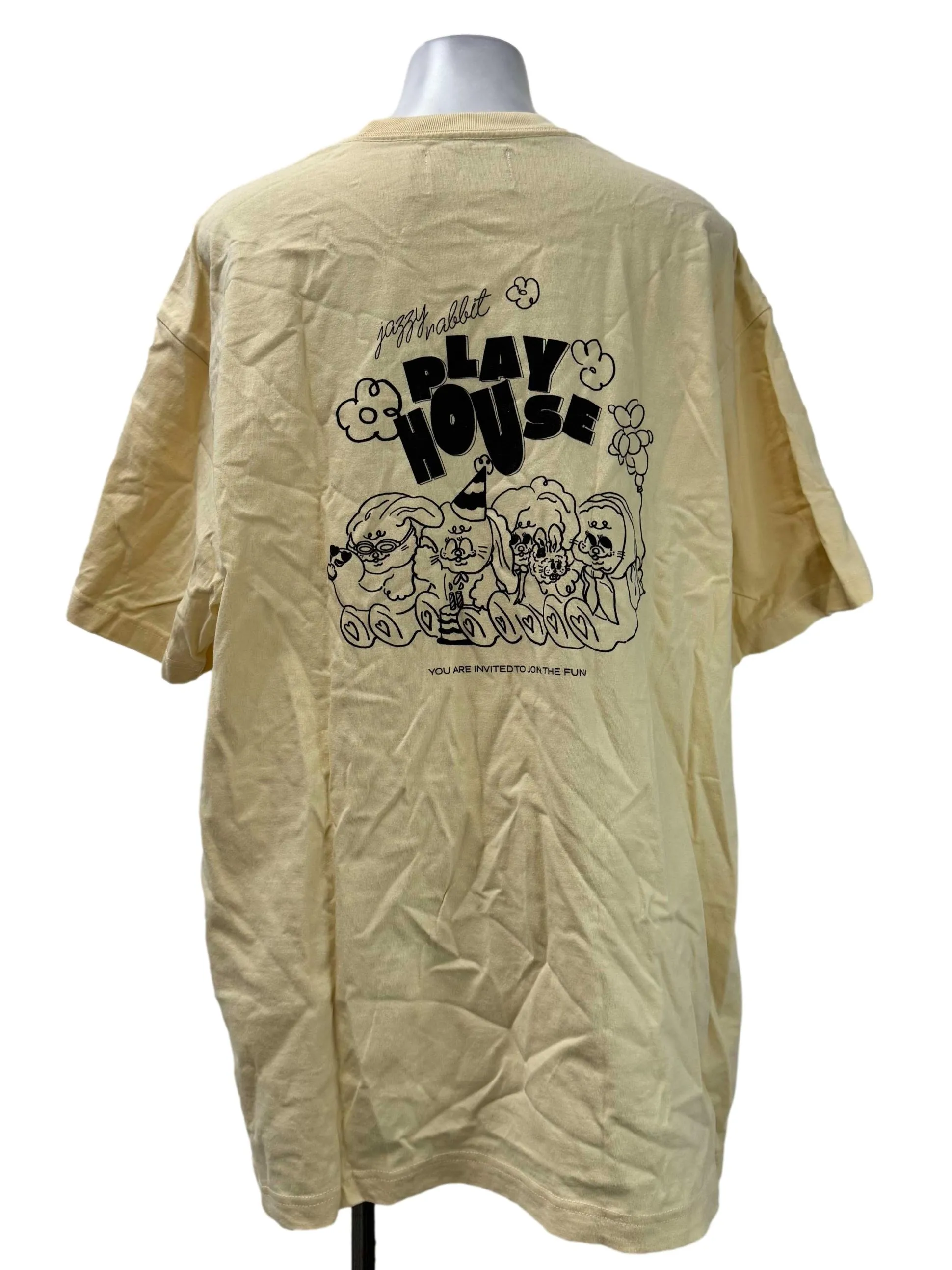 Pale Yellow Graphic Tee