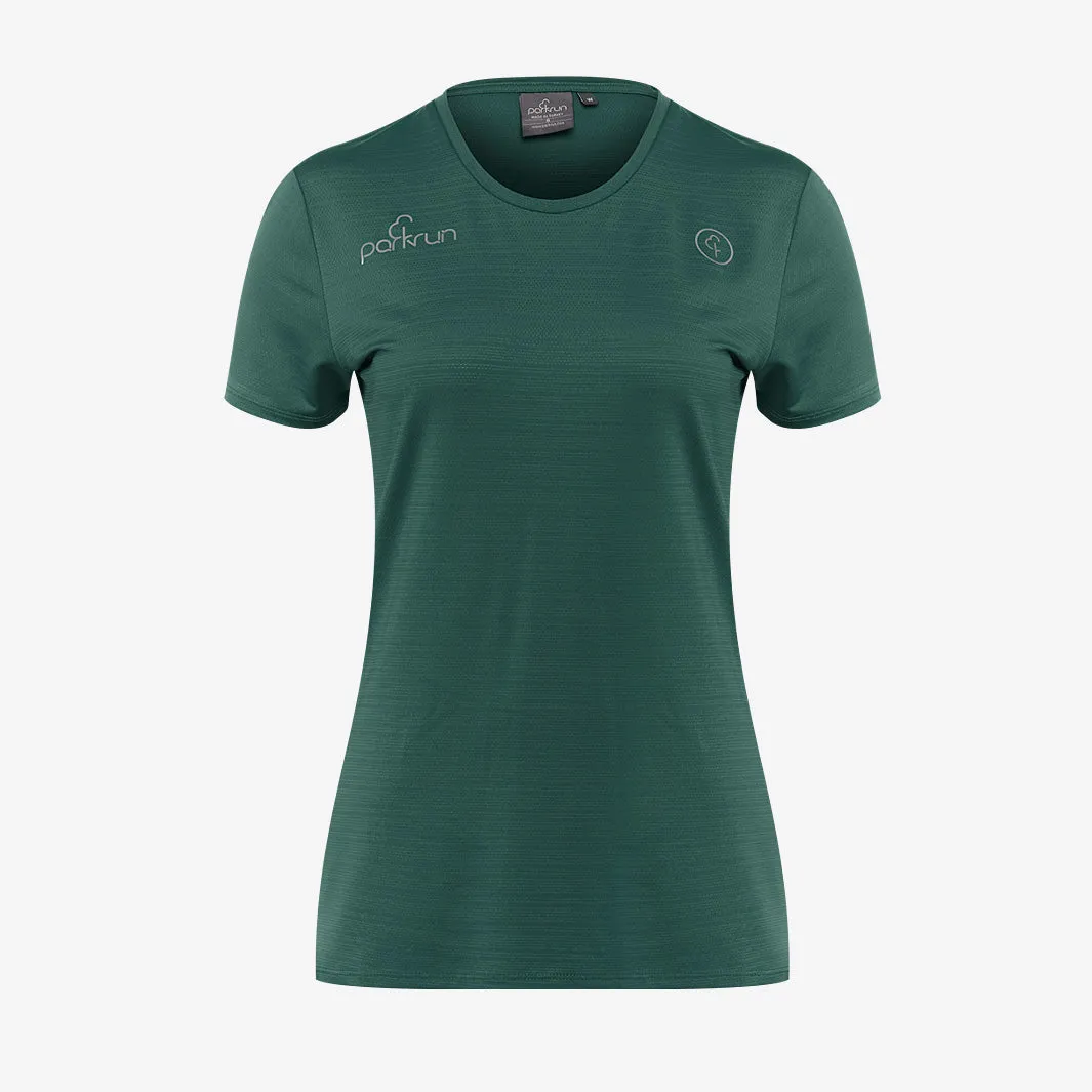 parkrun Milestone Women's Volunteer T-Shirt 250 - Green