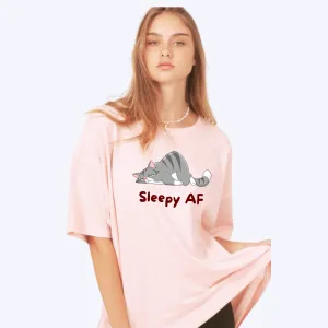 Peach Blossom Oversized Printed T-Shirt