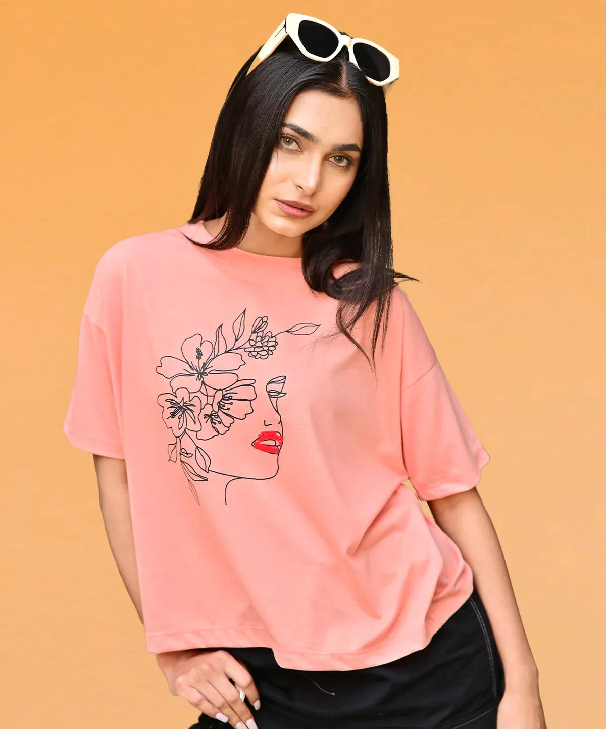 PEECH COTTON TEE-FT