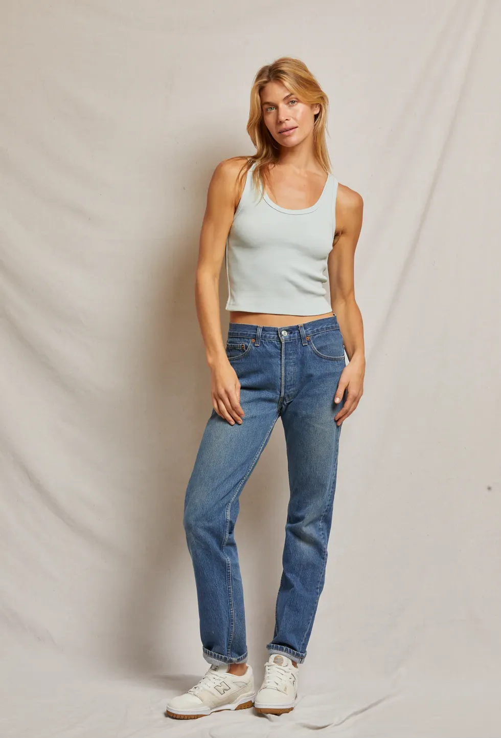 Perfect White Tee - Blondie Tank - Fresh Mint