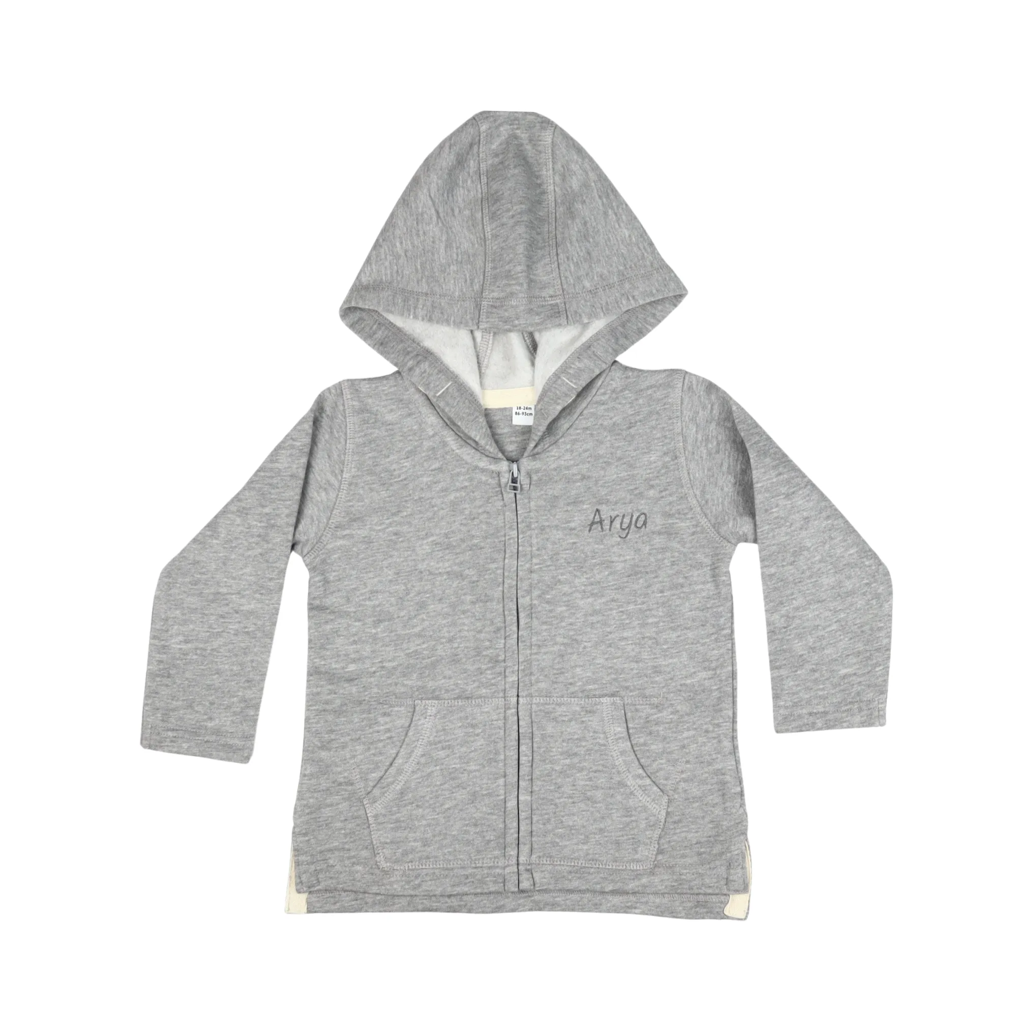 Personalised Baby/Toddler Hoodie - Heather Grey Marl