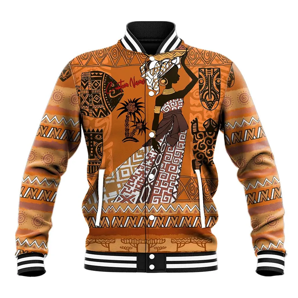 Personalized Beautiful Woman African Baseball Jacket DT02