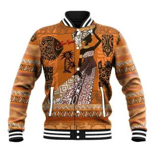 Personalized Beautiful Woman African Baseball Jacket DT02