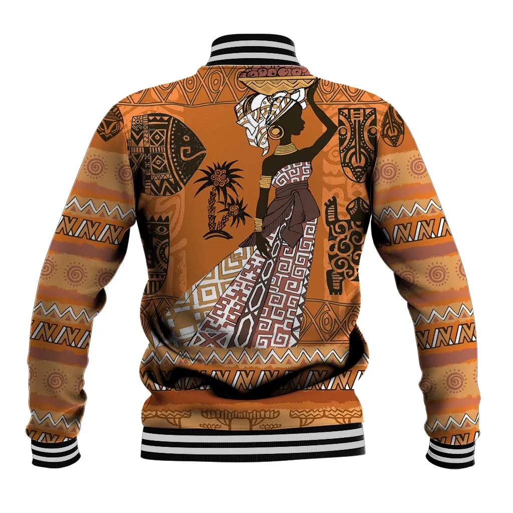 Personalized Beautiful Woman African Baseball Jacket DT02