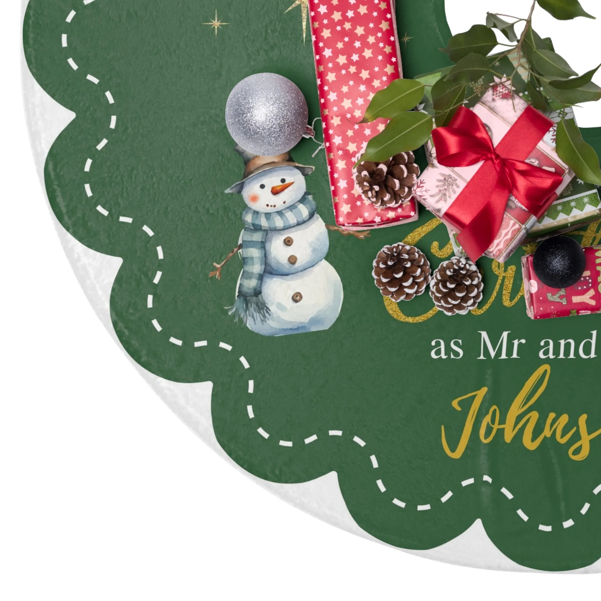 Personalized Christmas Tree Skirts, Christmas Gift,