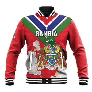 Personalized Gambia Baseball Jacket Coat Of Arms - African Pattern LT15