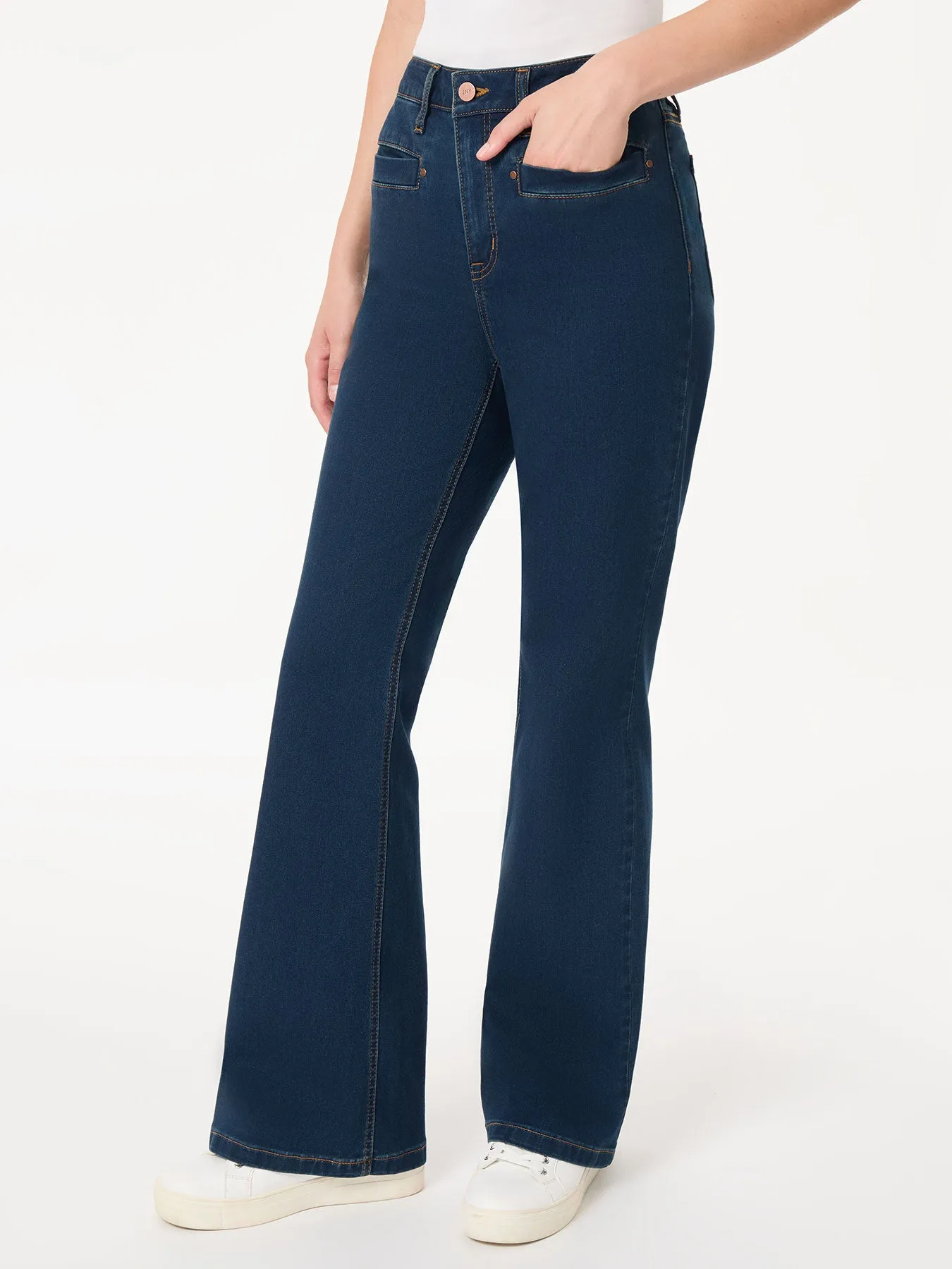 Petite Lexington High Rise Flare Jeans, West Point Wash