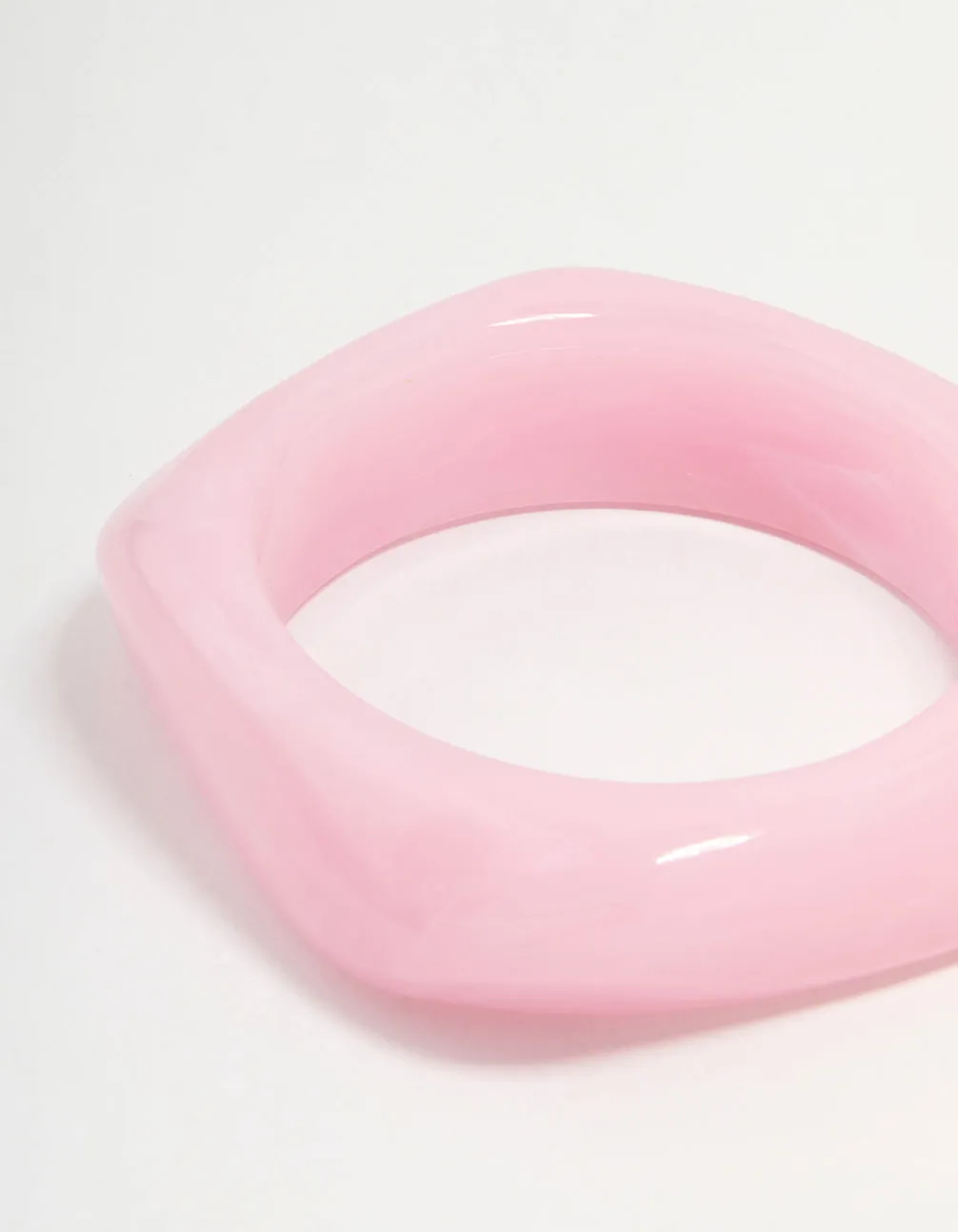 Pink Acrylic Marbled Bangle