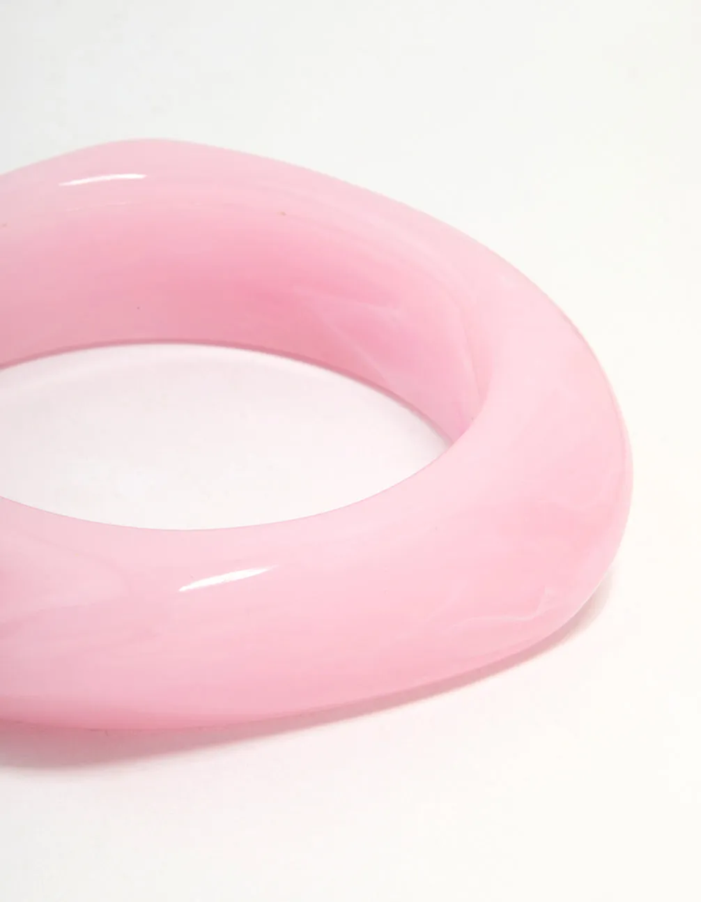 Pink Acrylic Marbled Bangle