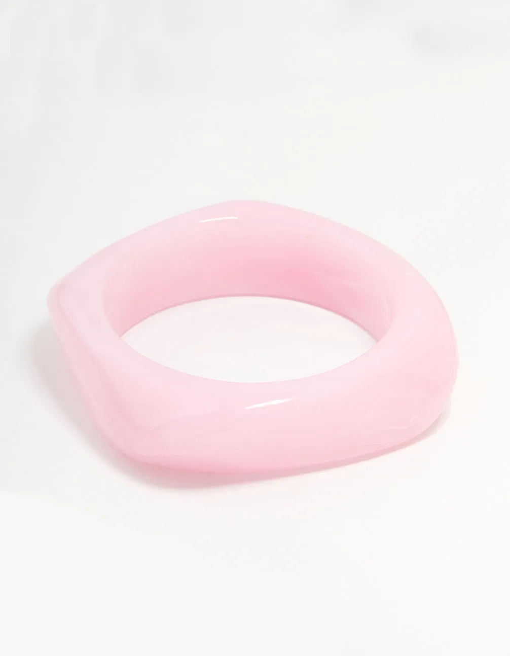 Pink Acrylic Marbled Bangle