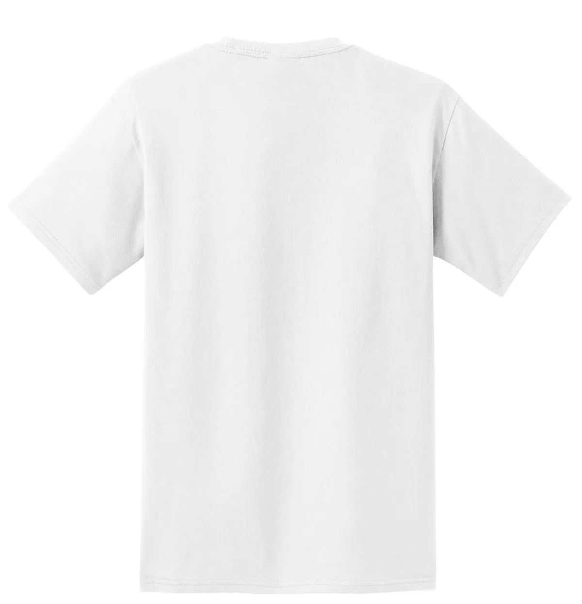 Port & Company Tall Essential Pocket Tee. PC61PT White Tall