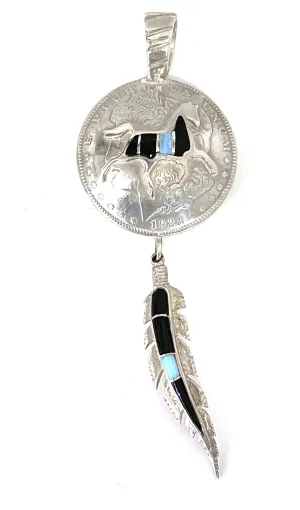Prancing Horse Feathers Pendant