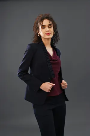 Prodigy Neck Frill detail Crepe Jacket for Women