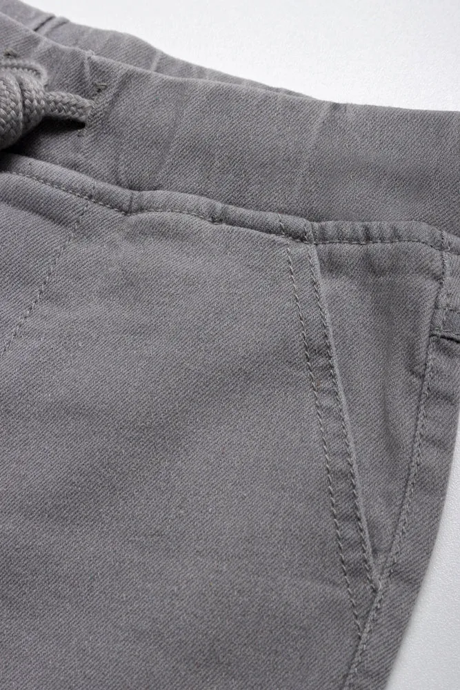 Pull On Denim Shorts Dark Blue