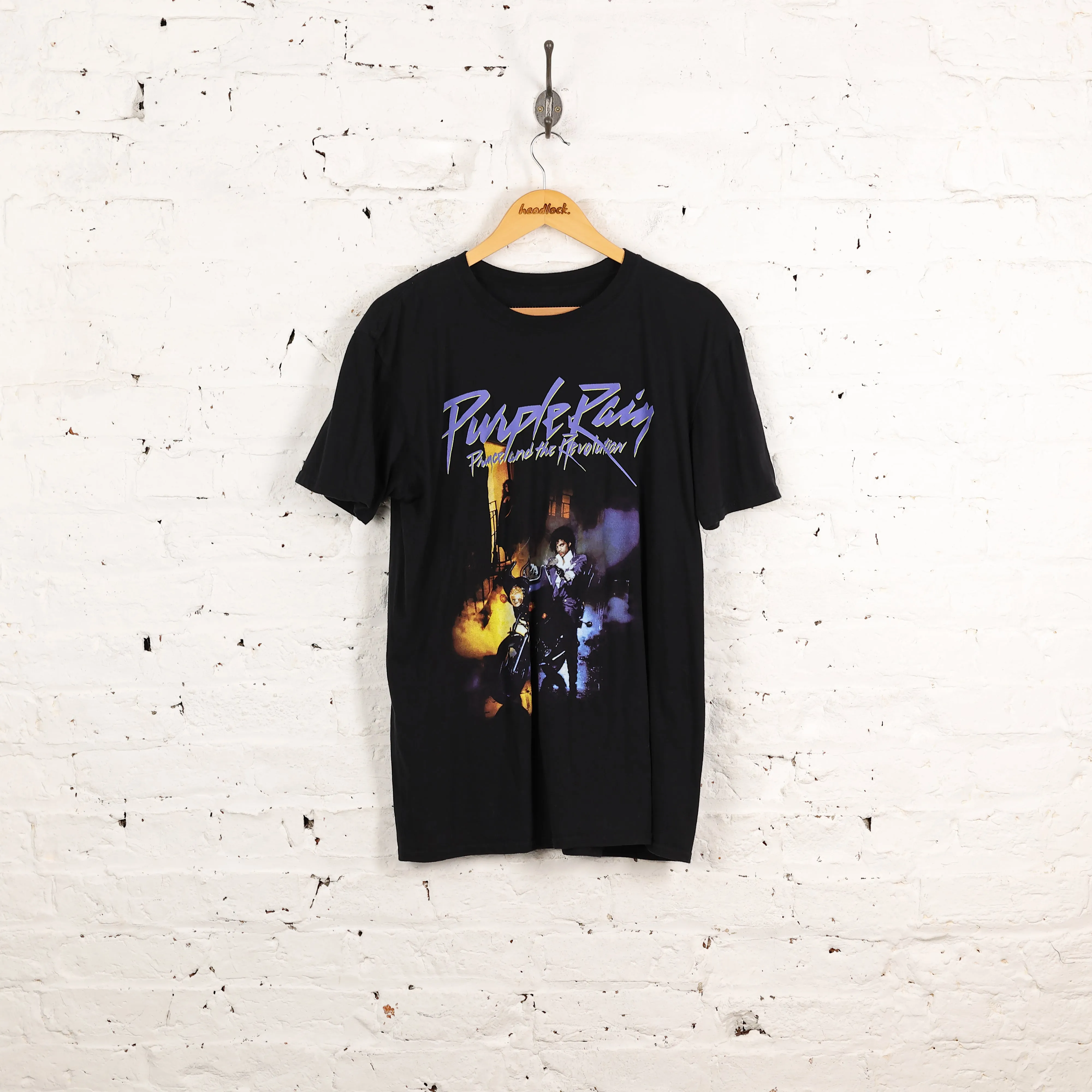 Purple Rain Prince and the Revolution T Shirt - Black - L