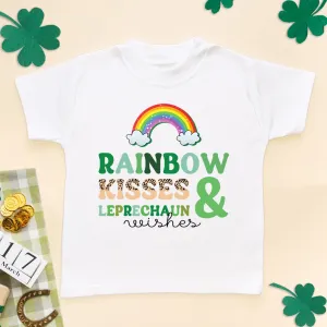 Rainbow Kisses & Leprechaun Wishes St Patrick's Day Toddler T Shirt