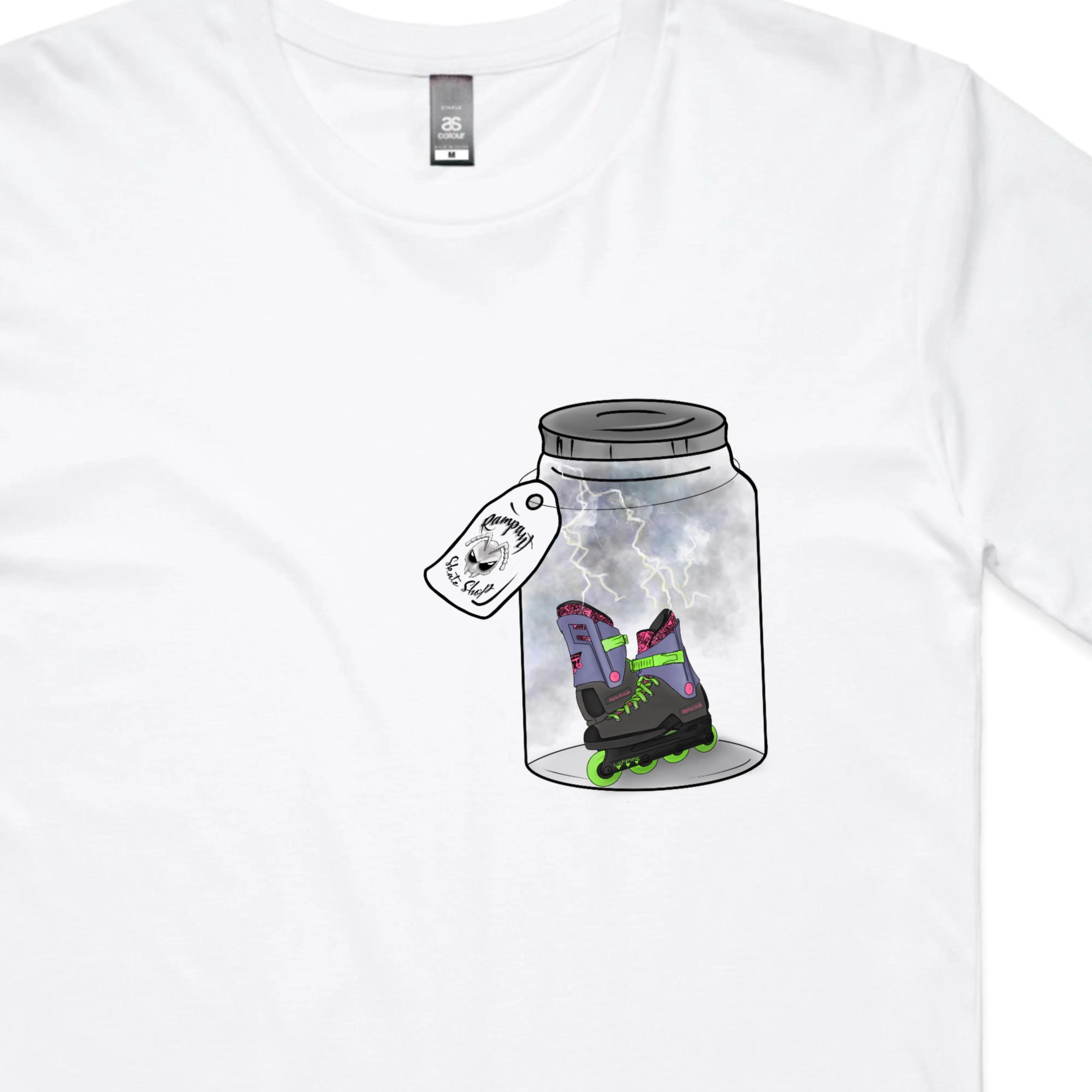 Rampant Skate Shop T-Shirt - lightning in a bottle