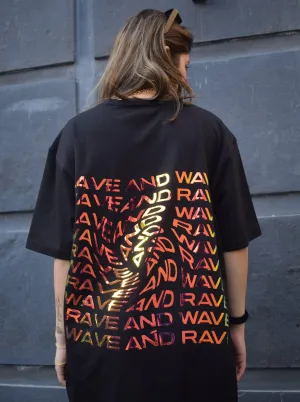 Rave & Wave (Holographic): Burger Bae Drop sleeved Unisex Tee