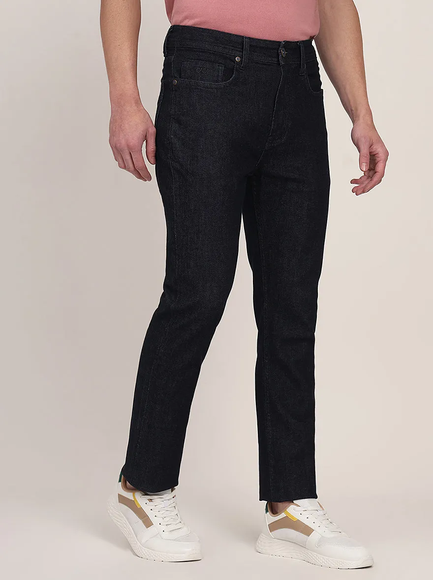 Raw Blue Washed Straight Fit Jeans | JadeBlue