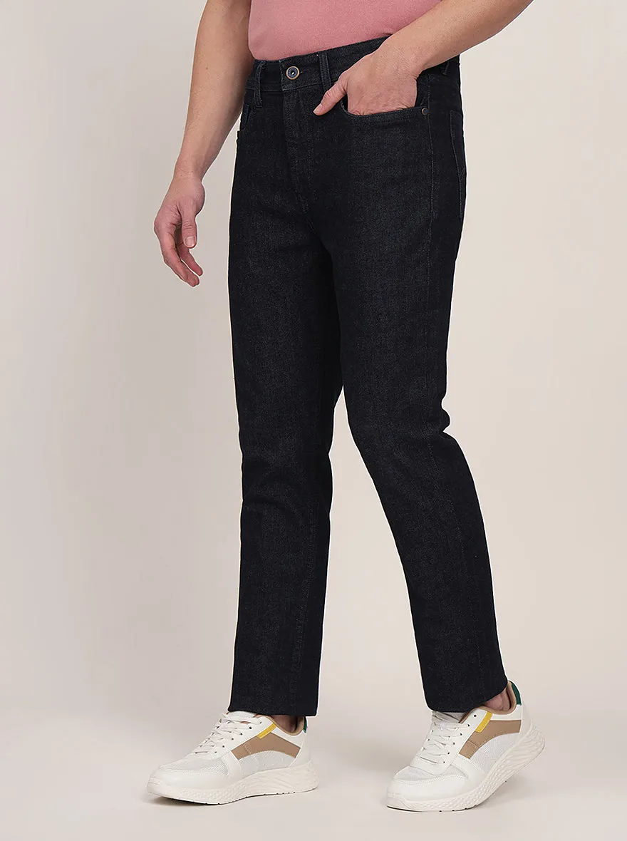 Raw Blue Washed Straight Fit Jeans | JadeBlue