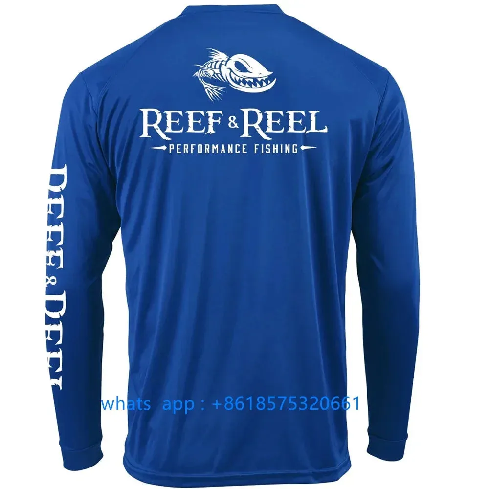 Reef&reel Men's Long Sleeve Fishing Performance Shirt: Sun Protection & Breathable Comfort