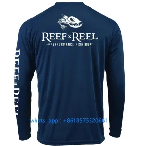 Reef&reel Men's Long Sleeve Fishing Performance Shirt: Sun Protection & Breathable Comfort