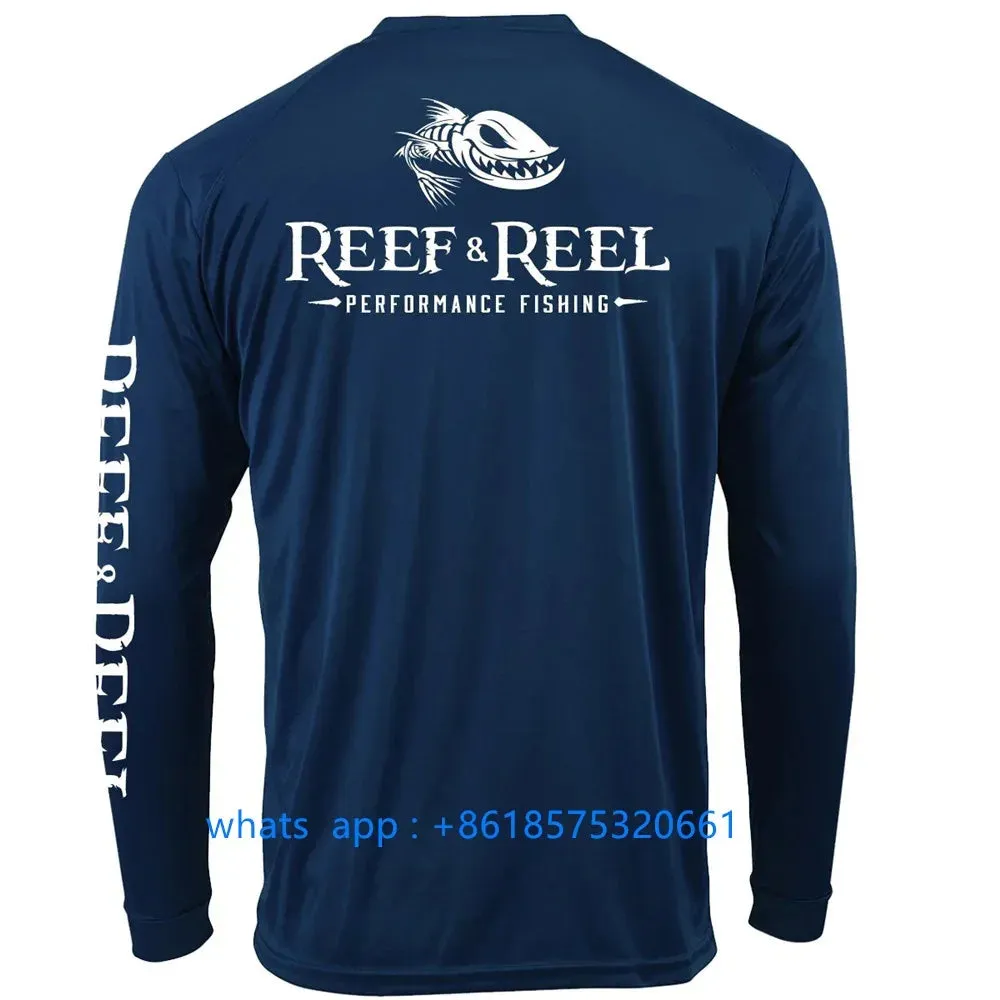 Reef&reel Men's Long Sleeve Fishing Performance Shirt: Sun Protection & Breathable Comfort