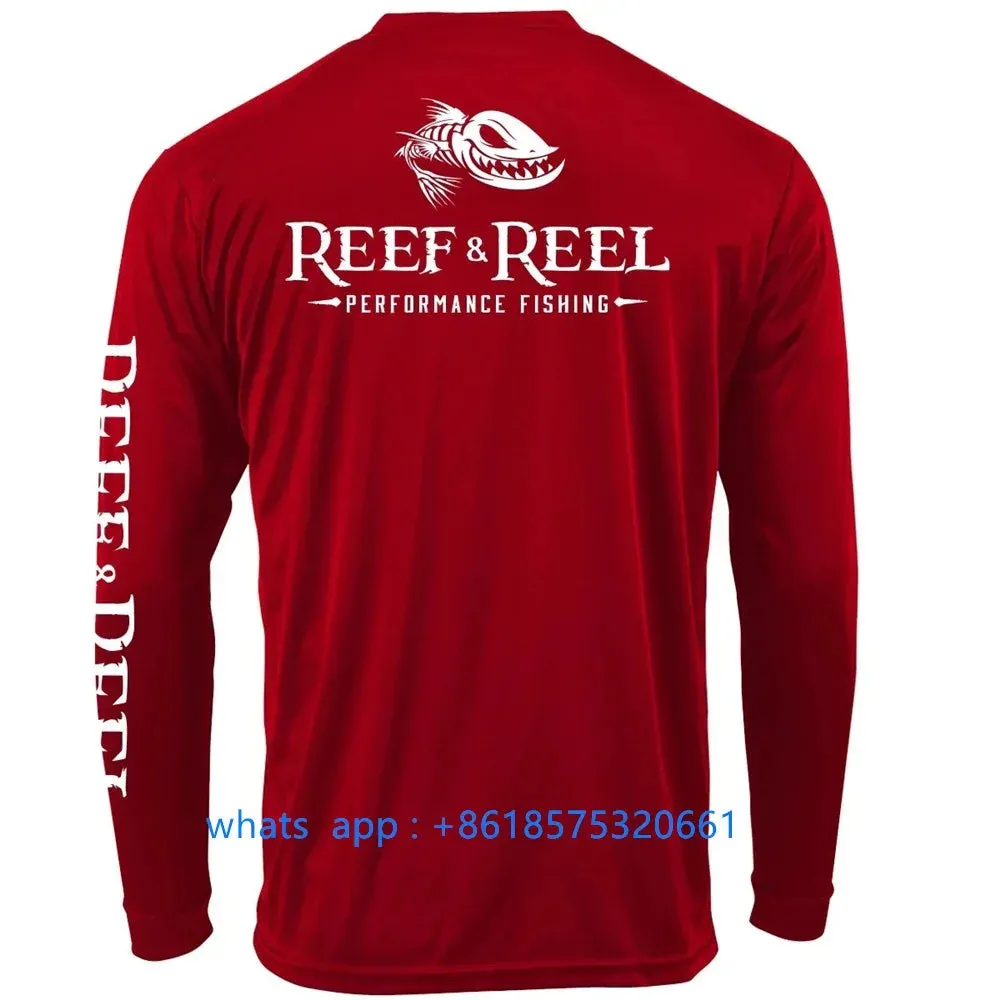 Reef&reel Men's Long Sleeve Fishing Performance Shirt: Sun Protection & Breathable Comfort