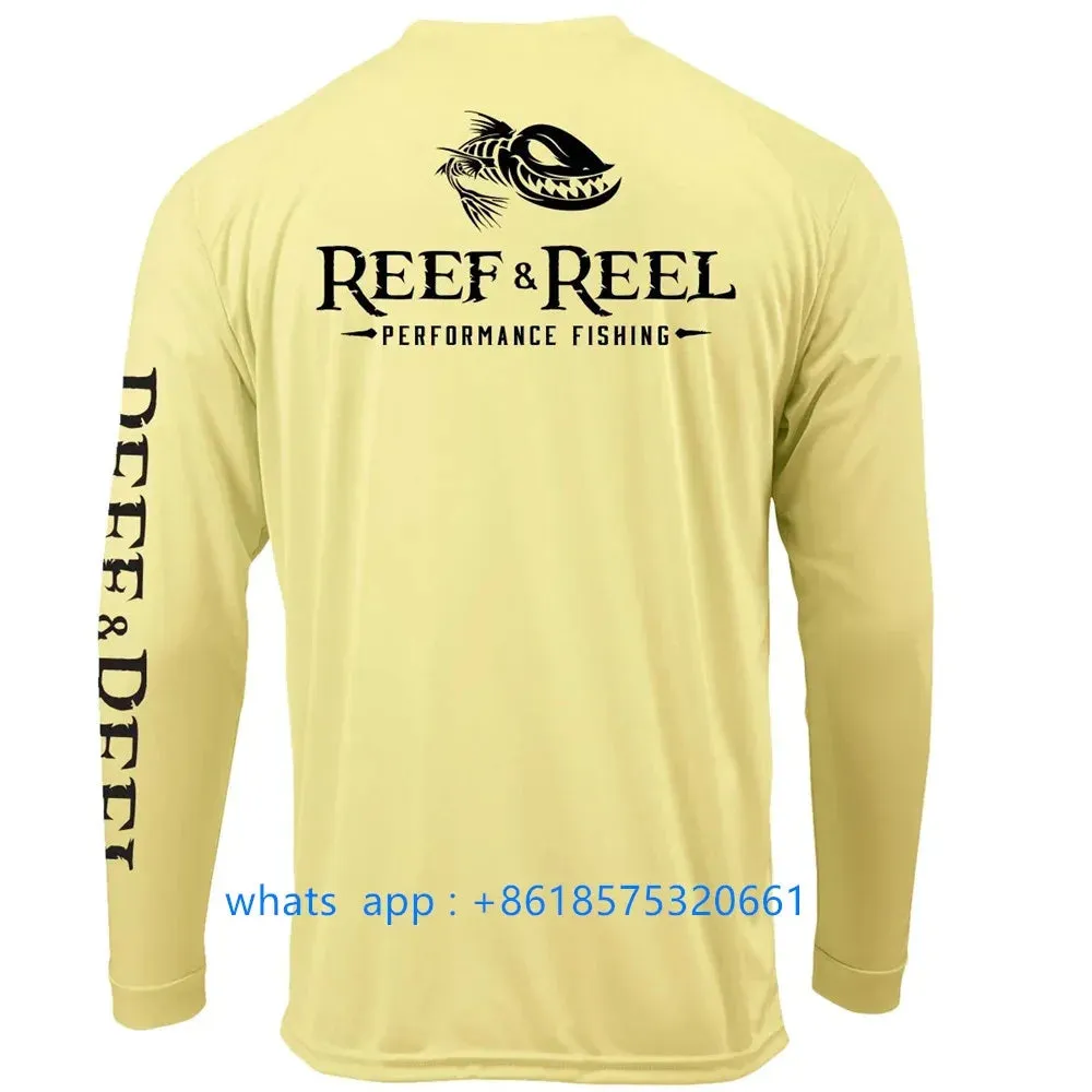 Reef&reel Men's Long Sleeve Fishing Performance Shirt: Sun Protection & Breathable Comfort