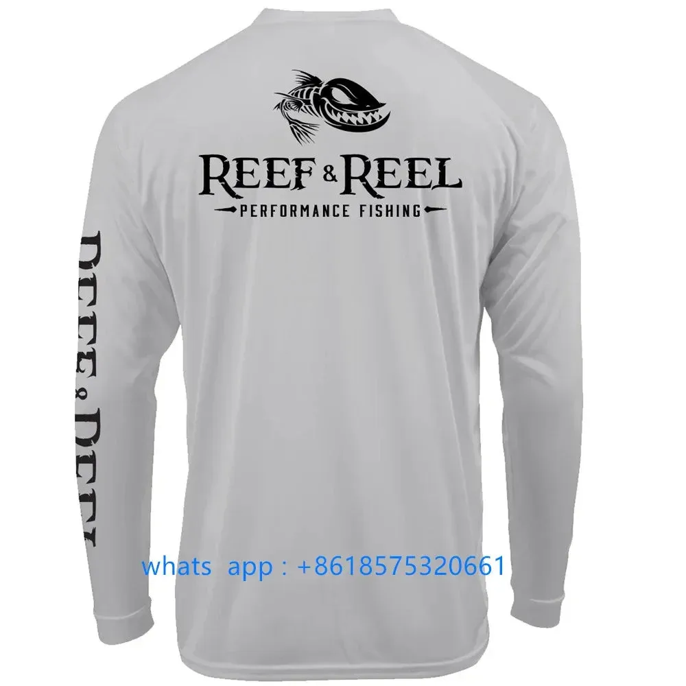 Reef&reel Men's Long Sleeve Fishing Performance Shirt: Sun Protection & Breathable Comfort
