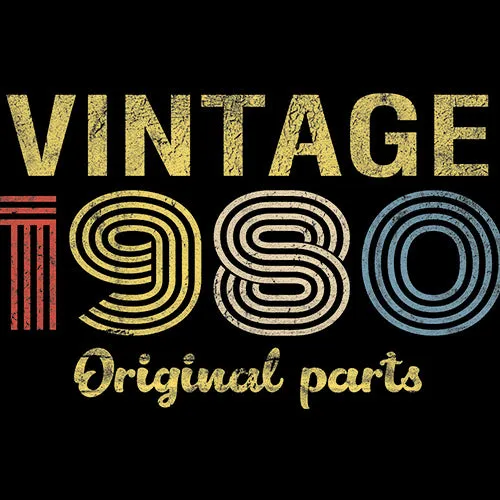 Retro Birthday - Vintage 19XX Original Parts - Choose The Date
