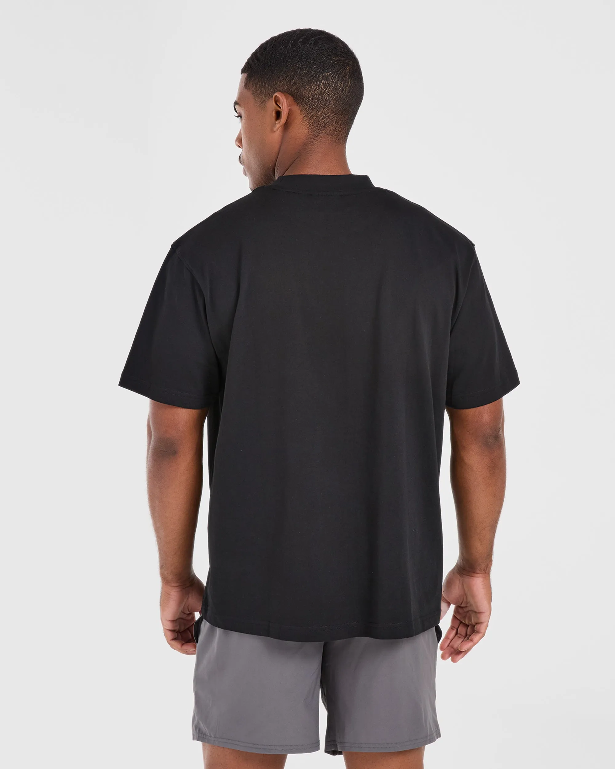 Retro Oversized T Shirt - Black
