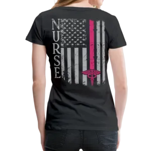 RN Nurse Flag American Nurse Shirt Women’s Premium T-Shirt (CK1816)