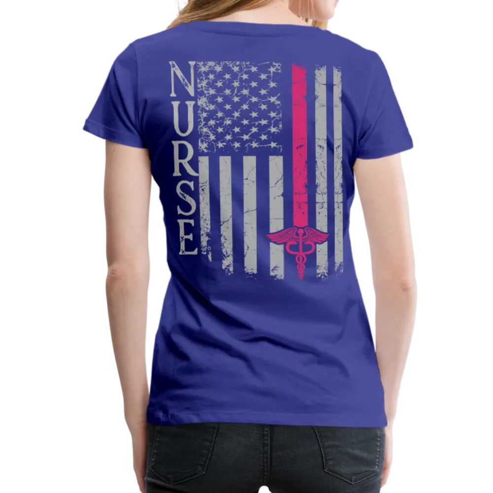 RN Nurse Flag American Nurse Shirt Women’s Premium T-Shirt (CK1816)